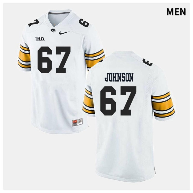 Men's Iowa Hawkeyes NCAA #67 Jaleel Johnson White Authentic Nike Alumni Stitched College Football Jersey NP34K82GN